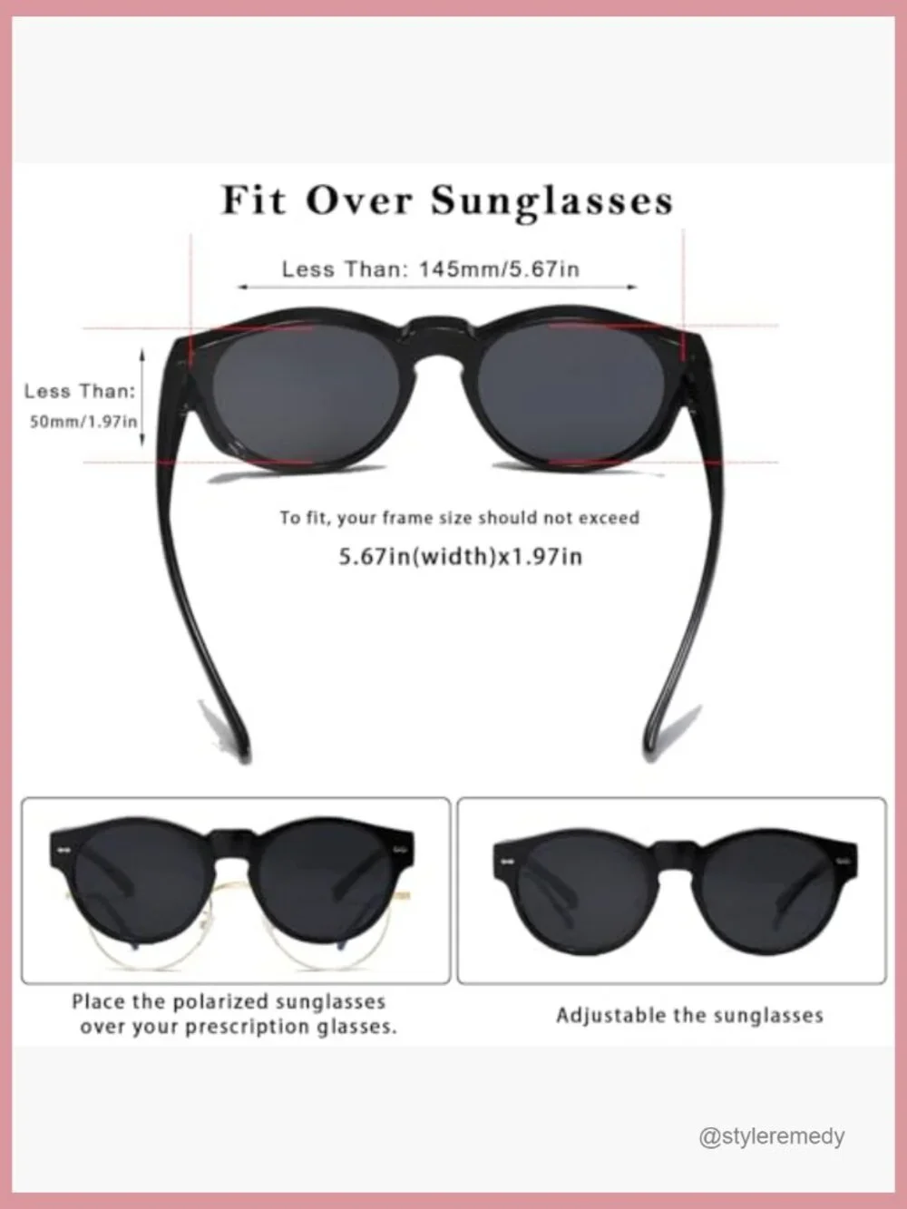 Polarized Fit Over Sunglasses Round Frame Driving Travel